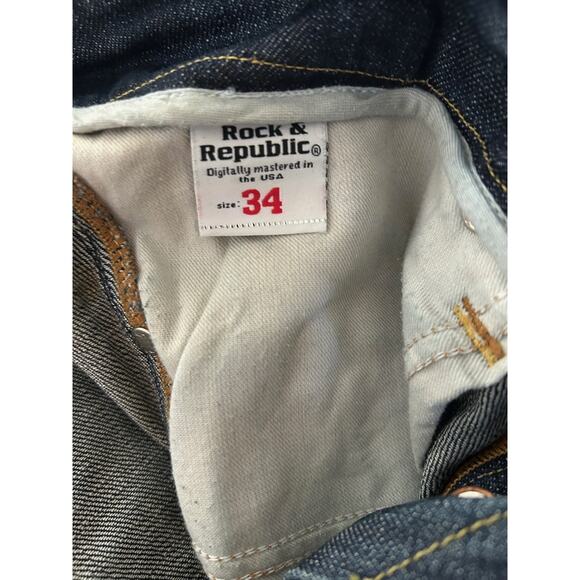 Rock & Republic Jeans Vtg Johnny JHNMP SZ34 Womens Bootcut Mid-Rise - Picture 12 of 15